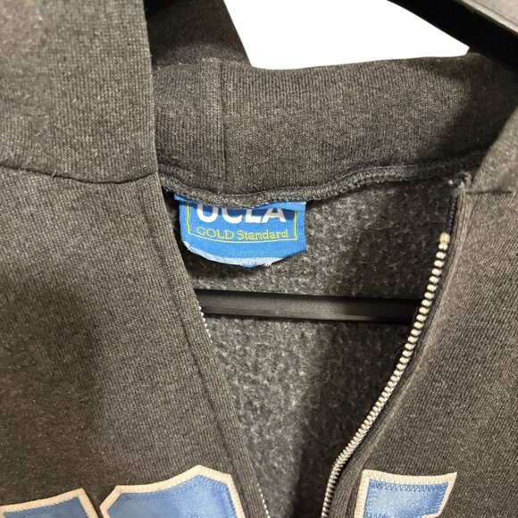 UCLA Bruins Full Zip Fleece Hooded Sweatshirt Size Small Gray Embroidered - Picture 4 of 6